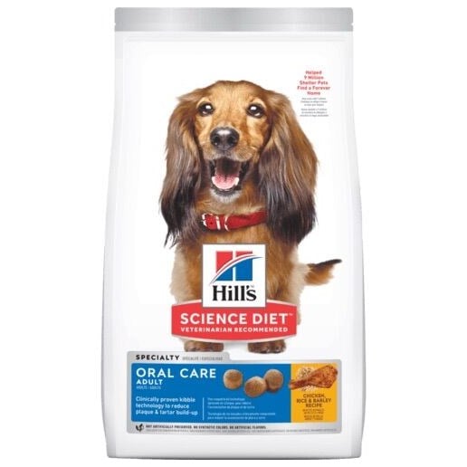 Hill's Science Diet Oral Care Chicken, Rice & Barley Adult Dry Dog Food, 5-Lb Bag 