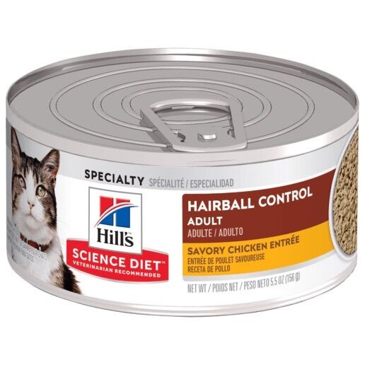 5.5oz Hairball Control Chicken Adult Wet Cat Food