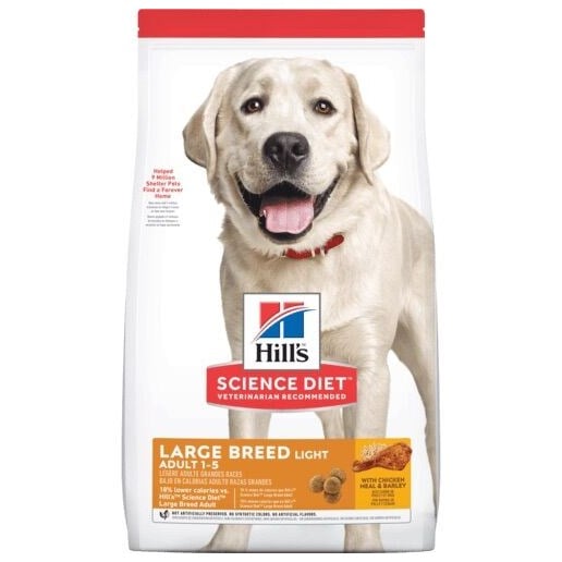 Hill's Science Diet Large Breed Light Chicken & Barley Adult Dry Dog Food, 30-Lb Bag 