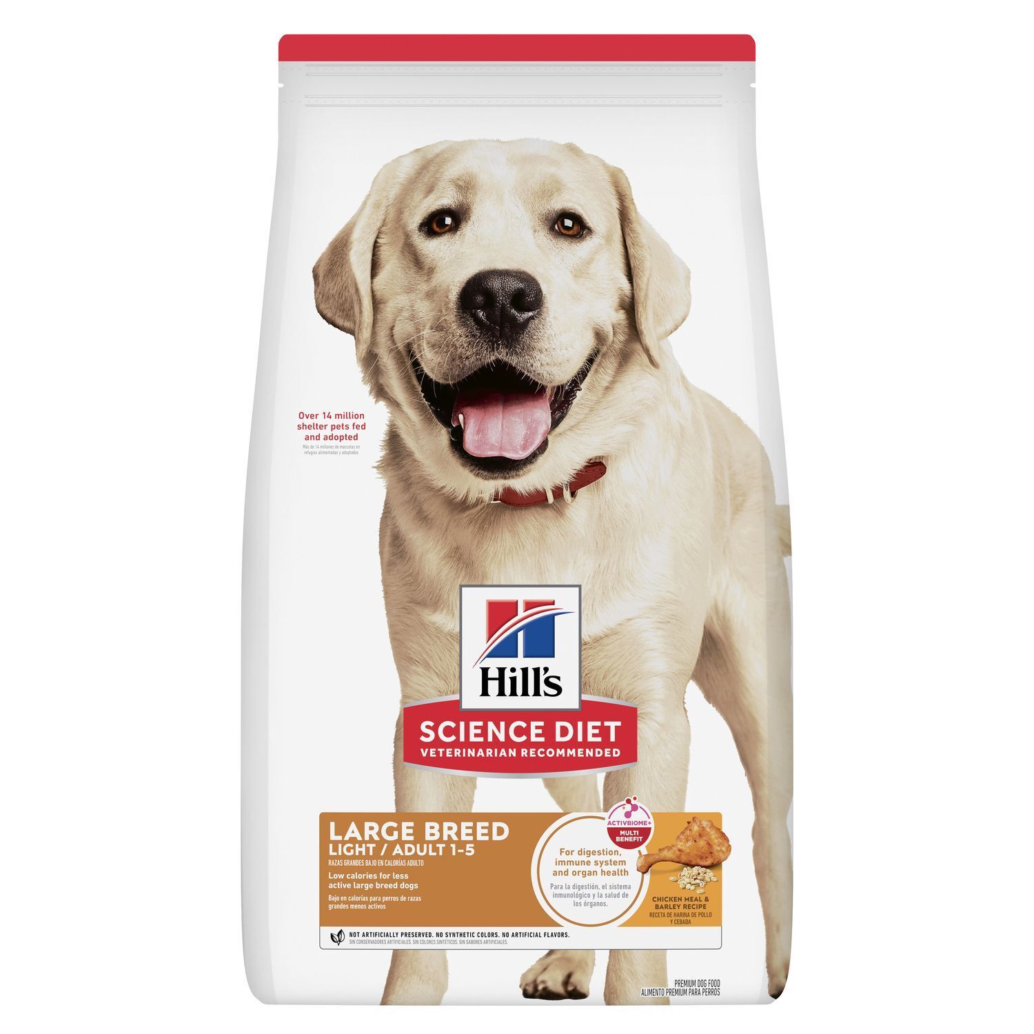 Hill's Science Diet Adult Light Large Breed Chicken Meal & Barley Recipe Dog Food, 30-Lb