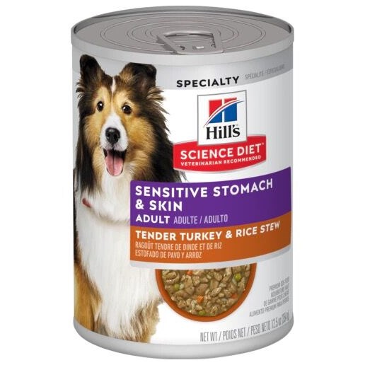 Hill's® Science Diet® Adult Sensitive Stomach & Skin Tender Turkey & Rice Stew Dog Food, 12.5-Oz