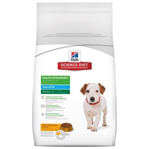 Hill's Science Diet Small Bites Chicken & Barley Puppy Dry Dog Food, 4.5-Lb Bag 