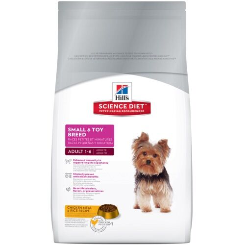 Hill's Science Diet Small Paws Chicken & Rice Adult Dry Dog Food, 4.5-Lb Bag 