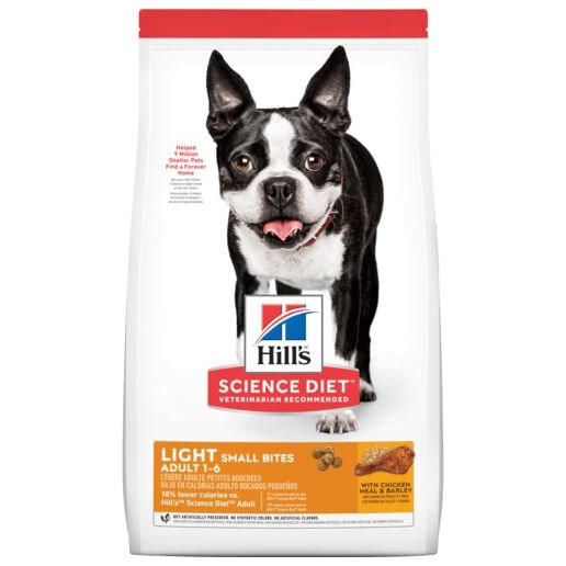 Hills Science Diet Small Bites Light Chicken & Barley Adult Dry Dog Food, 5-Lb Bag 