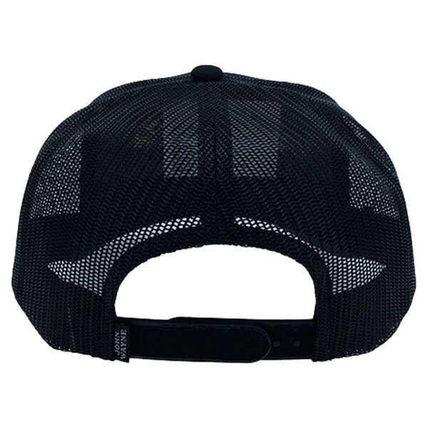 Hooey Men's John Wayne Stitched Logo Hat in Black