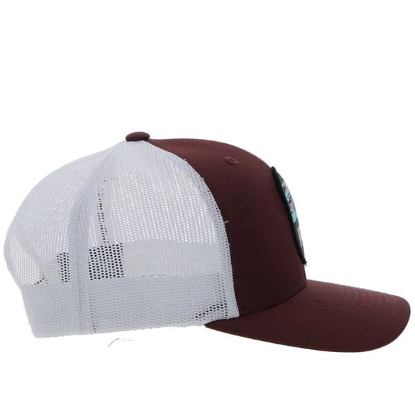 Hooey Men's Cheyenne Snapback Hat in Maroon