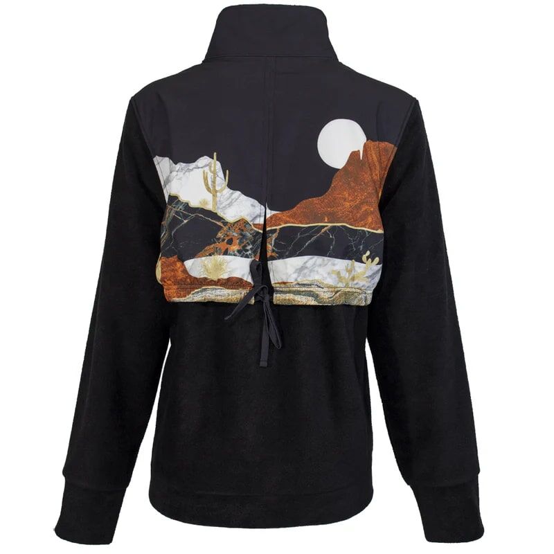 Hooey Women's Tech Fleece Jacket With Landscape Pattern