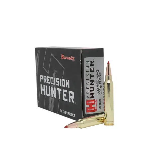 Hornady Precision Hunter .300 Win Mag, 200 Grain ELD-X Rifle Ammo, 20-Rd