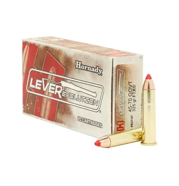Hornady LEVERevolution .45‑70 Government, 325 Grain FTX Rifle Ammo, 20-Rd
