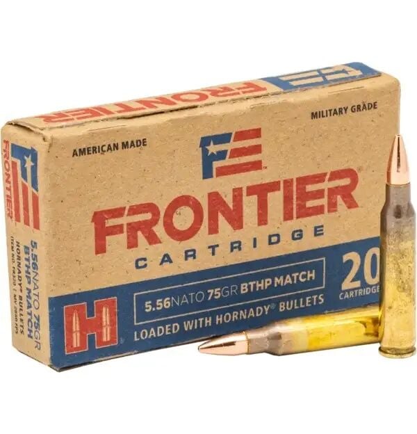 Hornady Frontier 5.56 NATO, 55 Grain Full Metal Jacket Rifle Ammo, 20-Rd