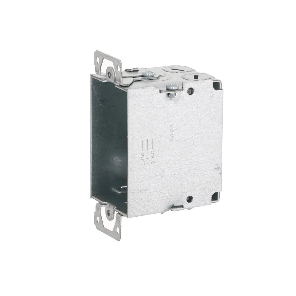 Raco Gangable Switch Box, One 1/2-In KO & NMSC Clamps, Plaster Ears, 3-In x 2-In x 2-1/2-In