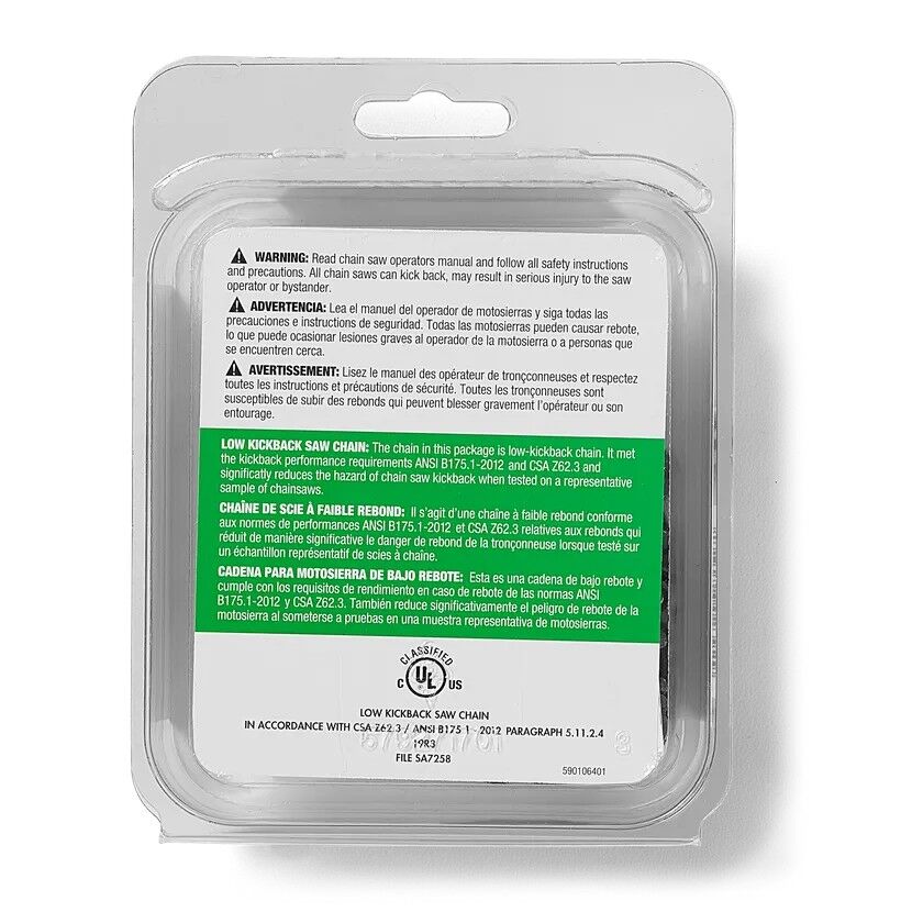 X-Cut S93G Chainsaw Chain Semi-Chisel, 3/8" Mini Pitch, .050 Gauge