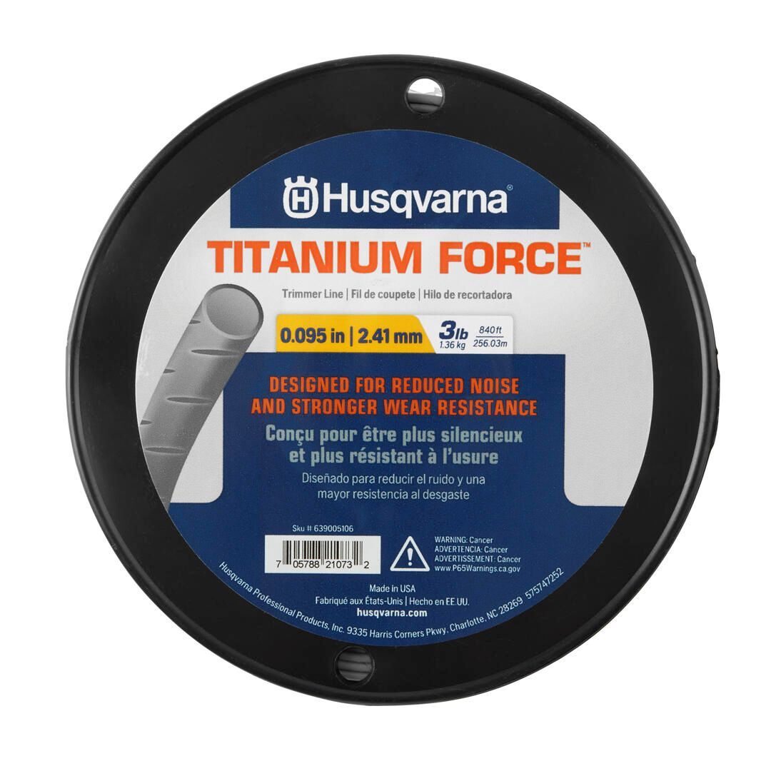 Husqvarna Titanium Force Spooled String Trimmer Line, 0.095-In, 840-Ft