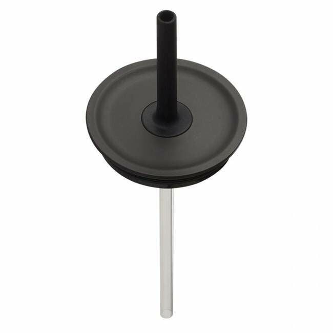 Press-In Straw Lid in Black, Medium