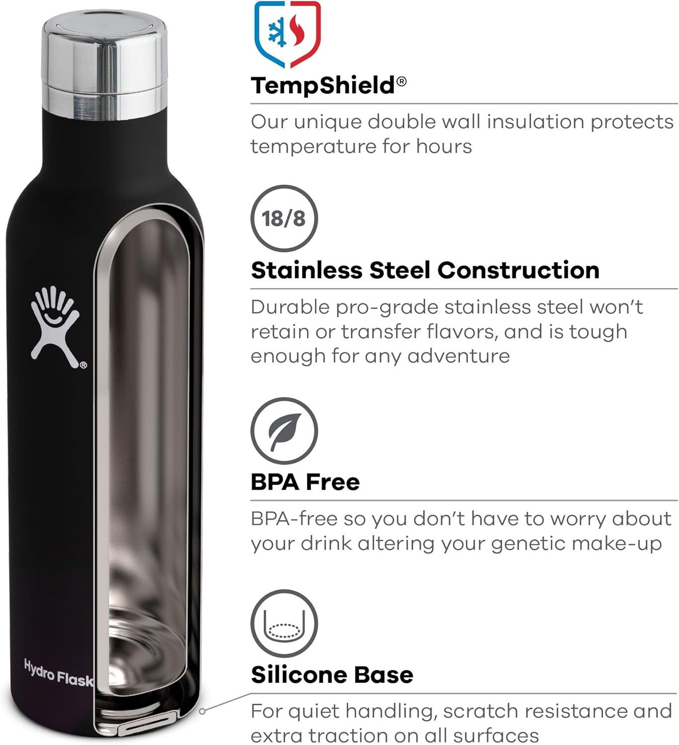 Hydro Flask Alpine Wine Bottle, 25-Oz