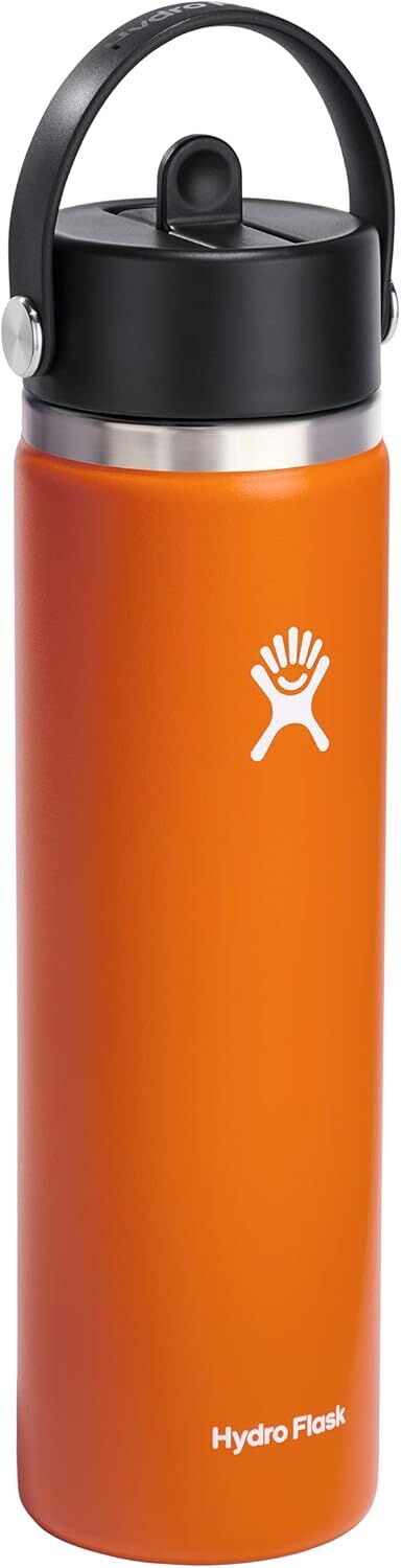 Hydroflask Water Bottle Wide Mouth with Flex Straw Cap Mesa, 24-Oz