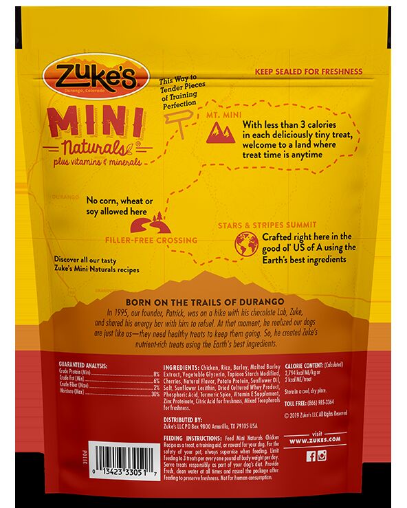 Zuke's Mini Naturals Training Dog Treats And Hemp Naturals Calming Dog Chews