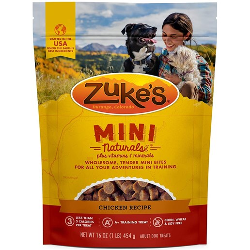 Zuke's Mini Naturals Training Dog Treats And Hemp Naturals Calming Dog Chews