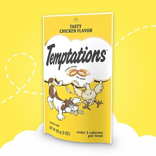 Temptations Tasty Chicken Flavor Crunchy And Soft Cat Treats, 3-Oz
