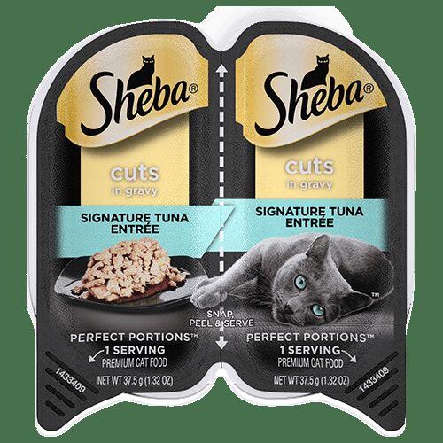 Sheba Signature Tuna Entrée Cuts in Gravy Wet Cat Food, 2.6-Oz