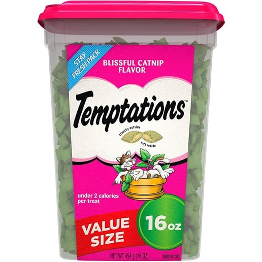 Temptations Blissful Catnip Flavor Crunchy And Soft Cat Treats, 16-Oz