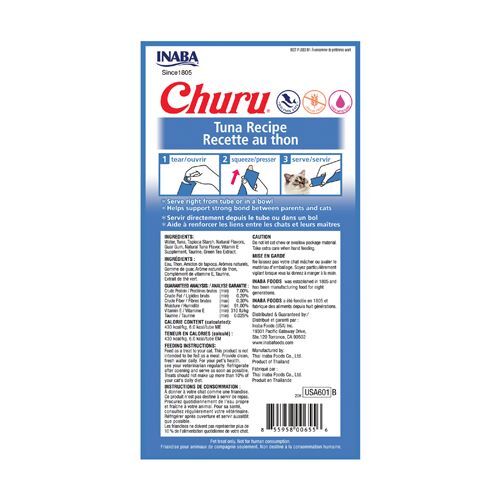 Inaba Churu Tuna Recipe Cat Treats, 4-Pk
