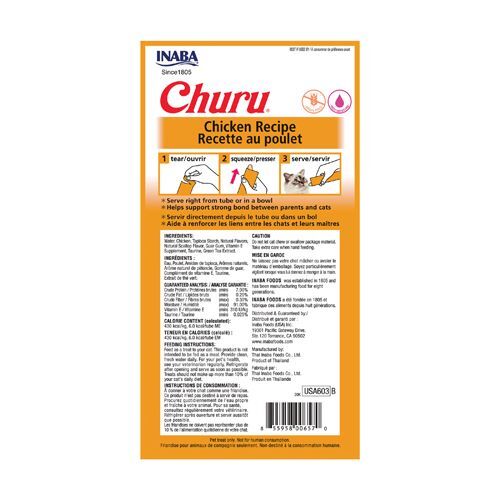 Inaba Churu Chicken Recipe Cat Treats, 4-Pk