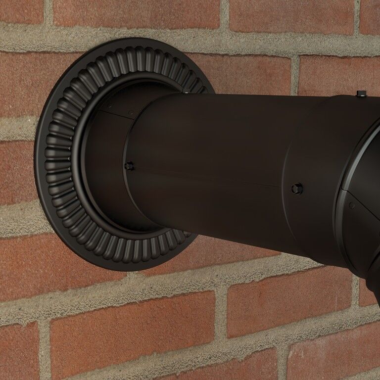 Imperial Black Matt Stovepipe Reducer, 5-In x 6-In