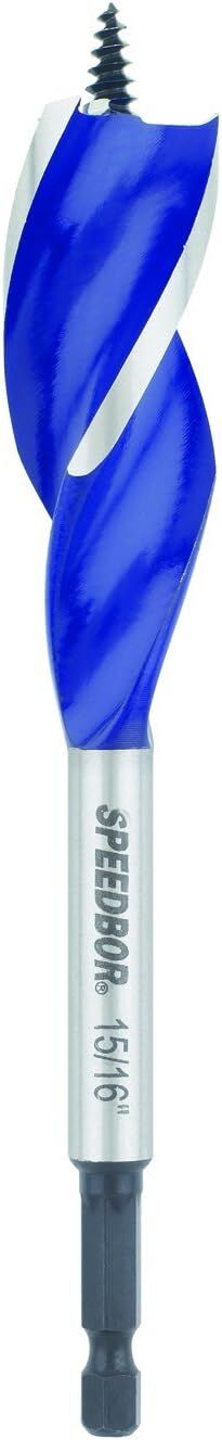 Irwin SpeedBor Max Speed Tri-Flute Drill Bit, 15/16-In x 6-In