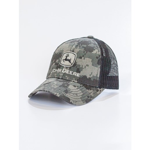 John Deere Grey Digital Camo Trucker Hat