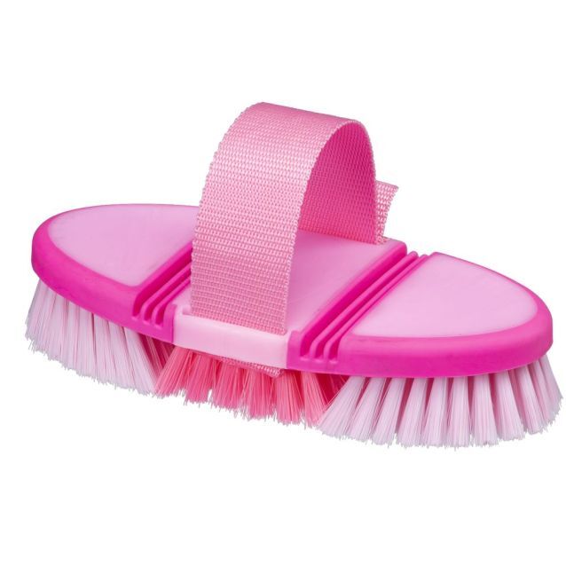 Tough1 Pink Great Grips Flex Horse Finishing Brush