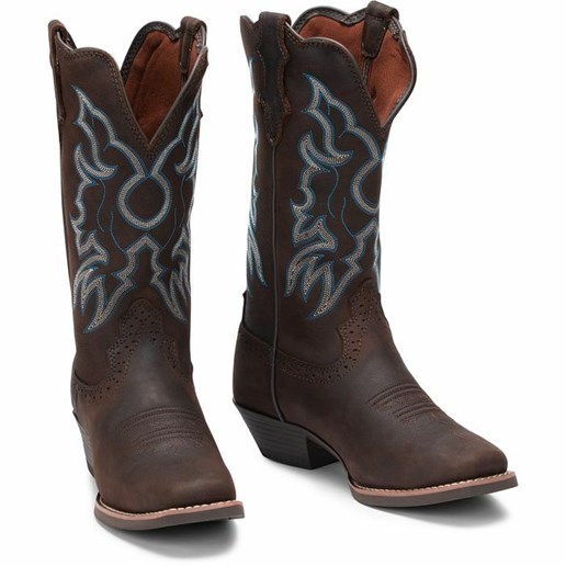 Women's Brandy Western Boot in Dark Brown