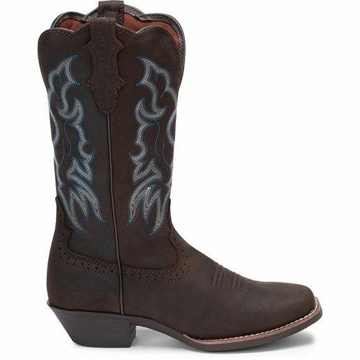 Women's Brandy Western Boot in Dark Brown