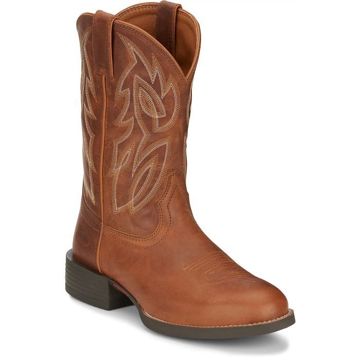 Justin Men's Rendon 11-in Western Boot in Cognac