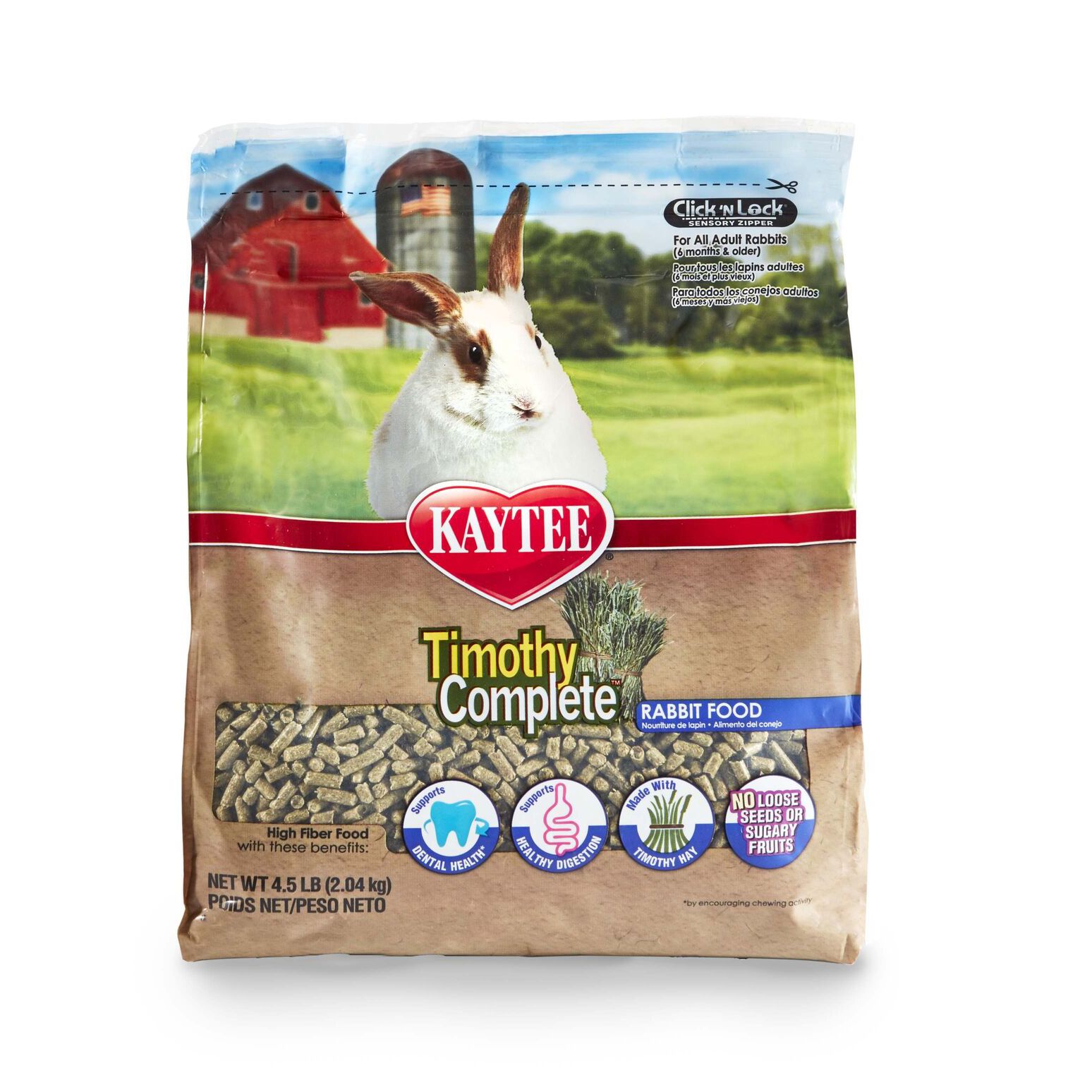 Kaytee Timothy Complete Rabbit Food, Bag Small Animal