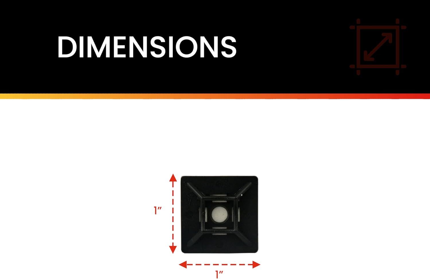 Pro Tie Black Adhesive or Screw Mounts, 10-PK