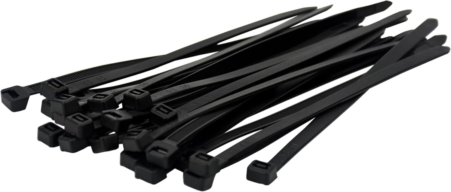 Pro Tie Black Heavy Duty 120-Lb Tensile Strength 7.9-In Cable Ties, 25-Pk