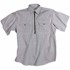 Hickory Stripe Logger Shirt, Zip Front, Short Sleeve