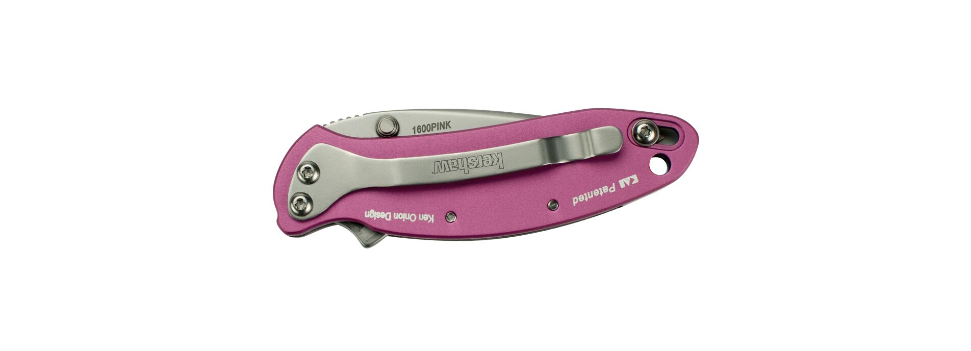420HC Bead Blasted Finish Blade 6061-T6 Aluminum Pink Anodized Handle