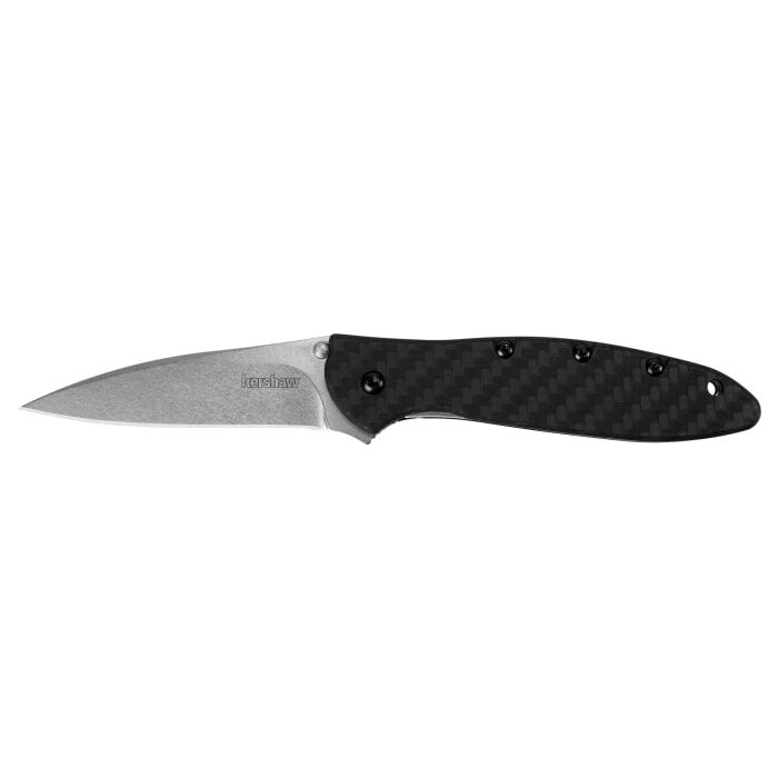 Kershaw Leek CPM 154 Carbon Fiber Stonewash Knife