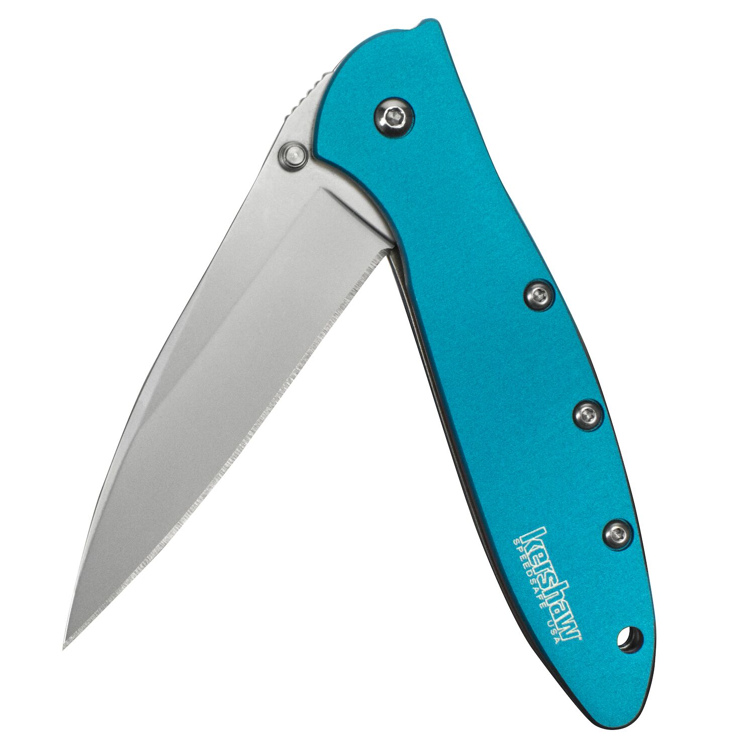 Sandvick 14C28N Steel Tip Lock 6061-T6 Aluminum Teal Handle