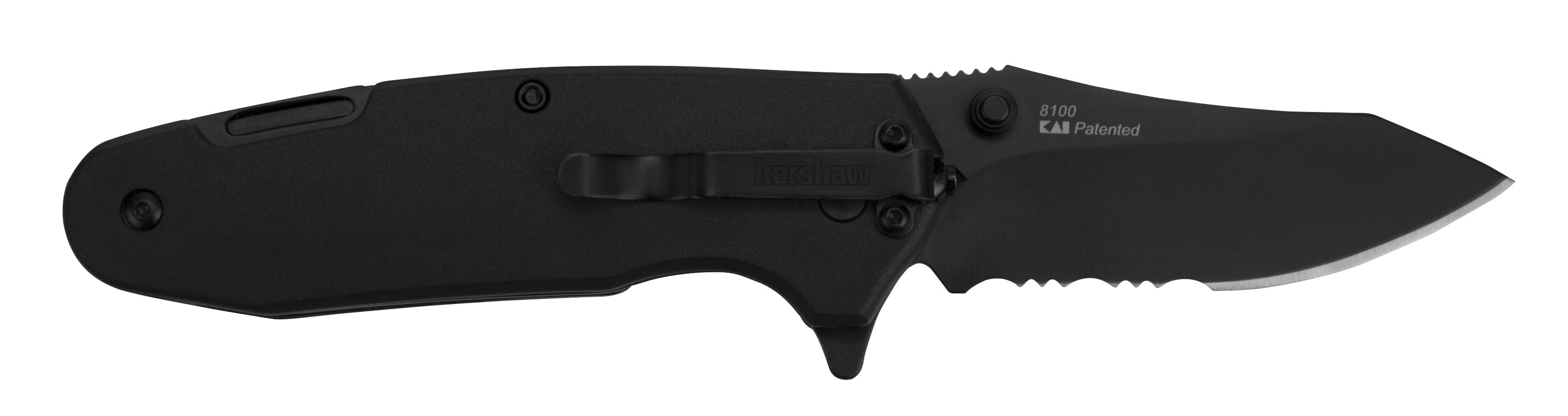 8Cr13Mov Black Oxide Coated Blade Deep Carry Pocket Clip Liner Lock