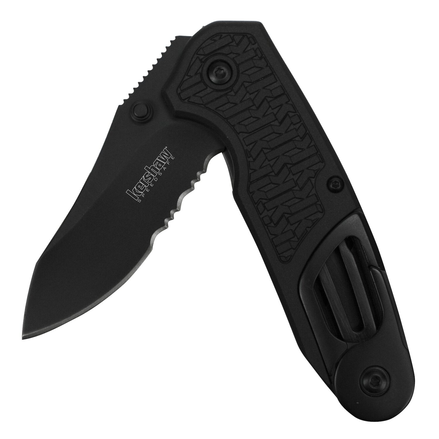 8Cr13Mov Black Oxide Coated Blade Deep Carry Pocket Clip Liner Lock