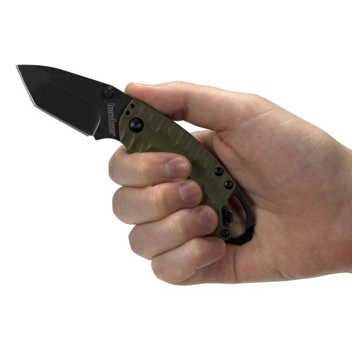 Kershaw Shuffle II Tanto, Olive, BlackWash Folding Knife