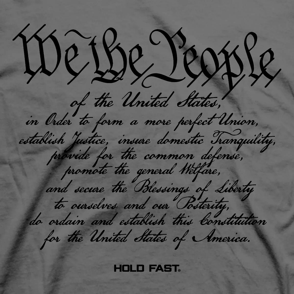Hold Fast Men's We The People T-Shirt in Silver