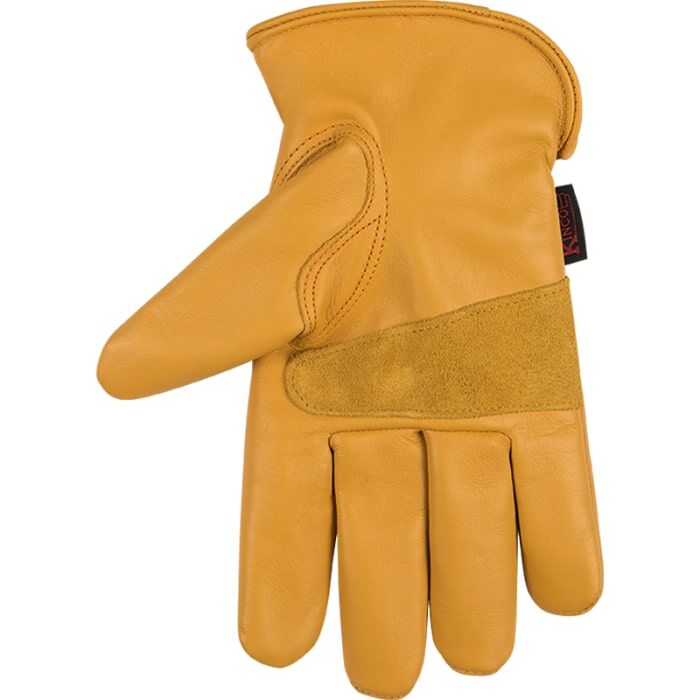 Kinco Men's Lined Premium Grain Cowhide Driver With Palm Patch in Golden