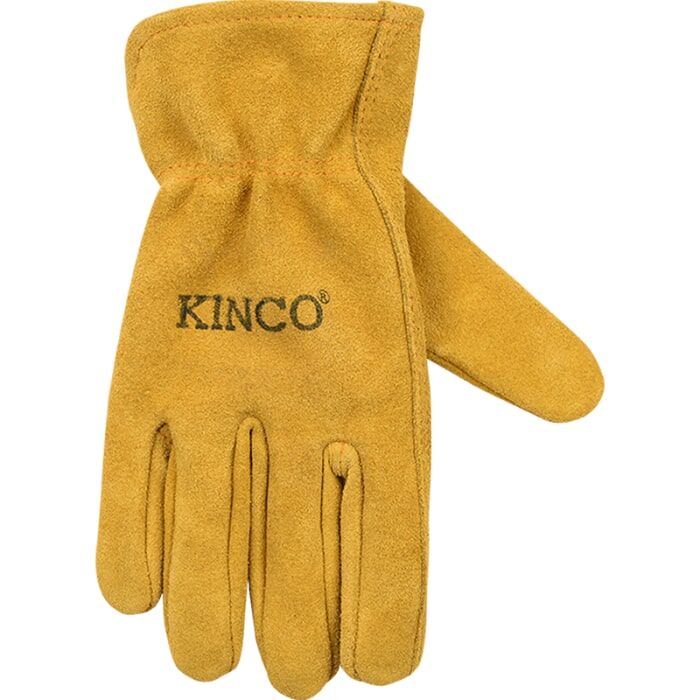 Kinco Kids' Suede Cowhide Driver in Golden