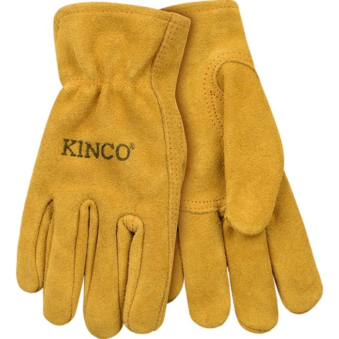 Kinco Kids' Suede Cowhide Driver in Golden