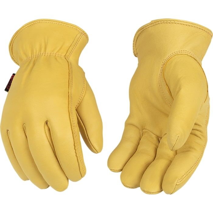 Kinco Men's Lined Grain Deerskin Driver Gloves in Golden