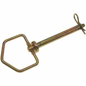 Hitch Pin, Swivel Handle, Yellow Chromate, 1/2" X 4-1/4"